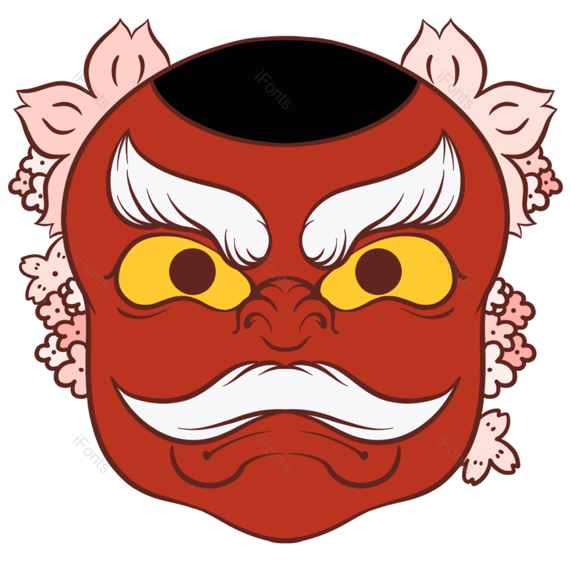 元素图片,素材元素,日本PNG,面具免抠素材